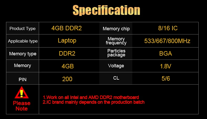 VEINEDA ноутбук памяти ddr2 4 Гб 2 Гб 533 667 800 МГц 1,8 в 200PIN Sodimm ram 4 Гб ddr 2 PC2-6400 ноутбук для Intel amd mobo