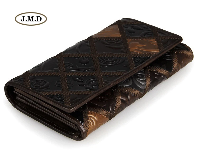 Хит продаж Женский кошелек из натуральной кожи с цветочным узором уникальный