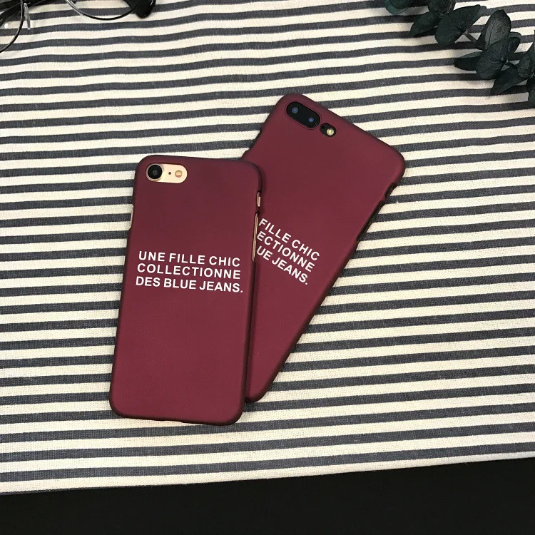 Модный простой французский фраза винно-красный чехол для iPhone X XR XS Max 6 S 7 8 Plus
