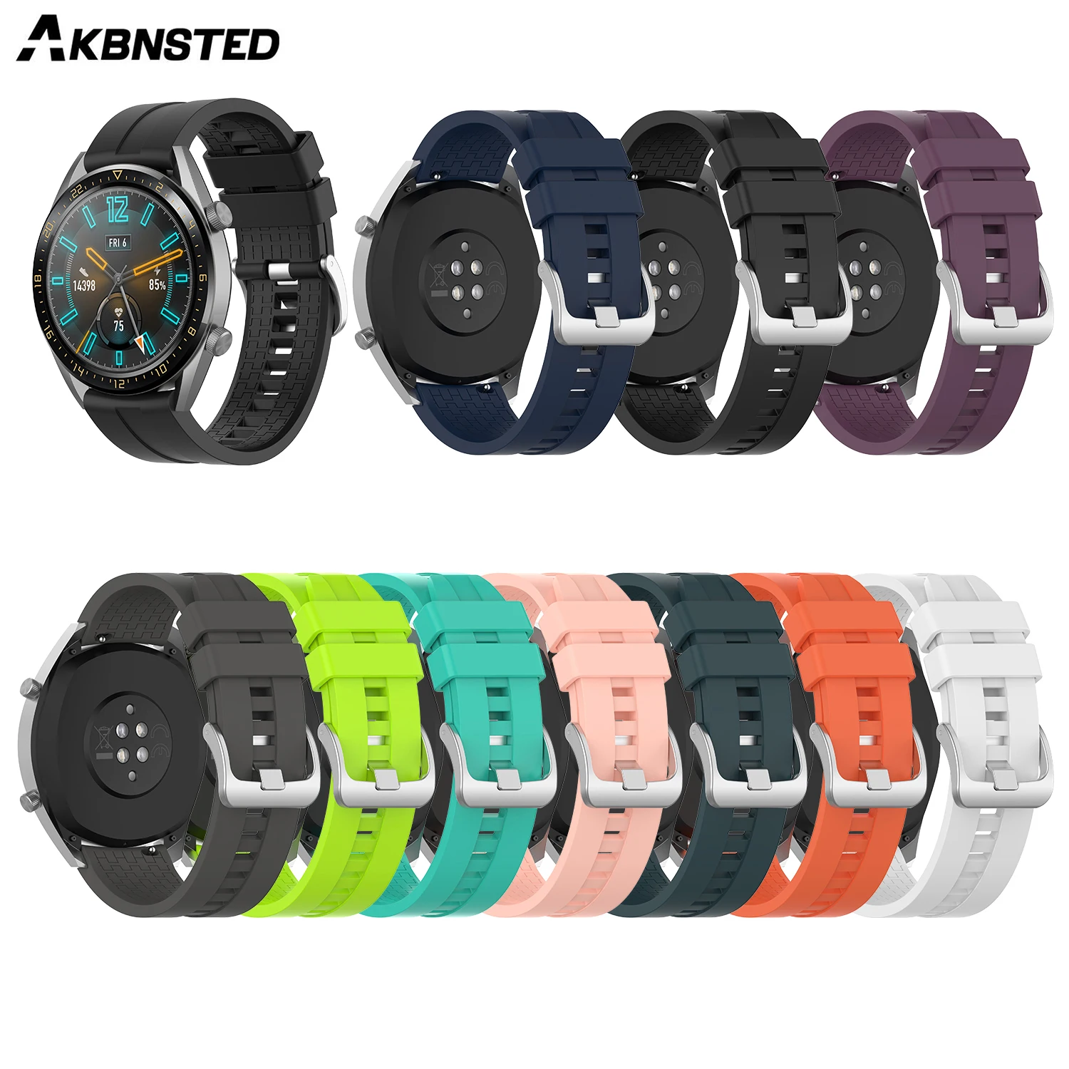 Ремешок AKBNSTED силиконовый для часов Huawei Watch GT сменный Браслет наручных аксессуары