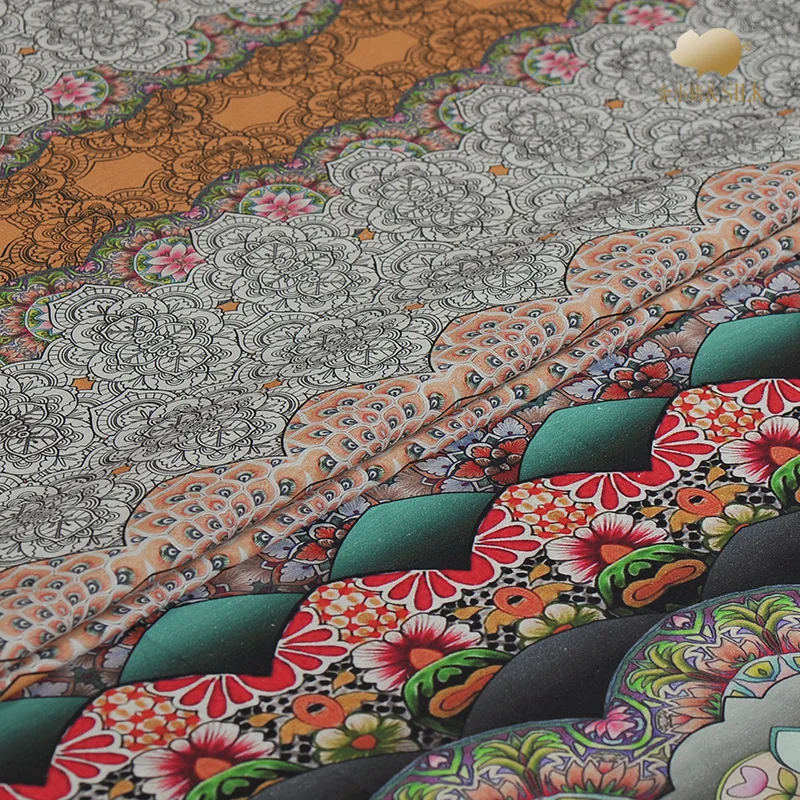 Ретро плотный шелк лен ткань мягкая и нежная юбка одежда cheongsam шелковая
