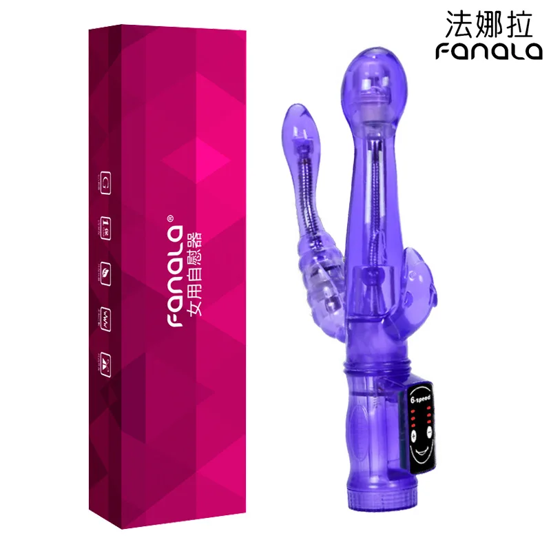 Вибратор точки G с двойным проникновением 6 Скоростной вибратор мотором