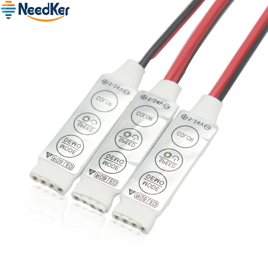 5 в 24 высокое качество RGB контроллер мини 3 ключа LED один цвет для 5050 3528 5730