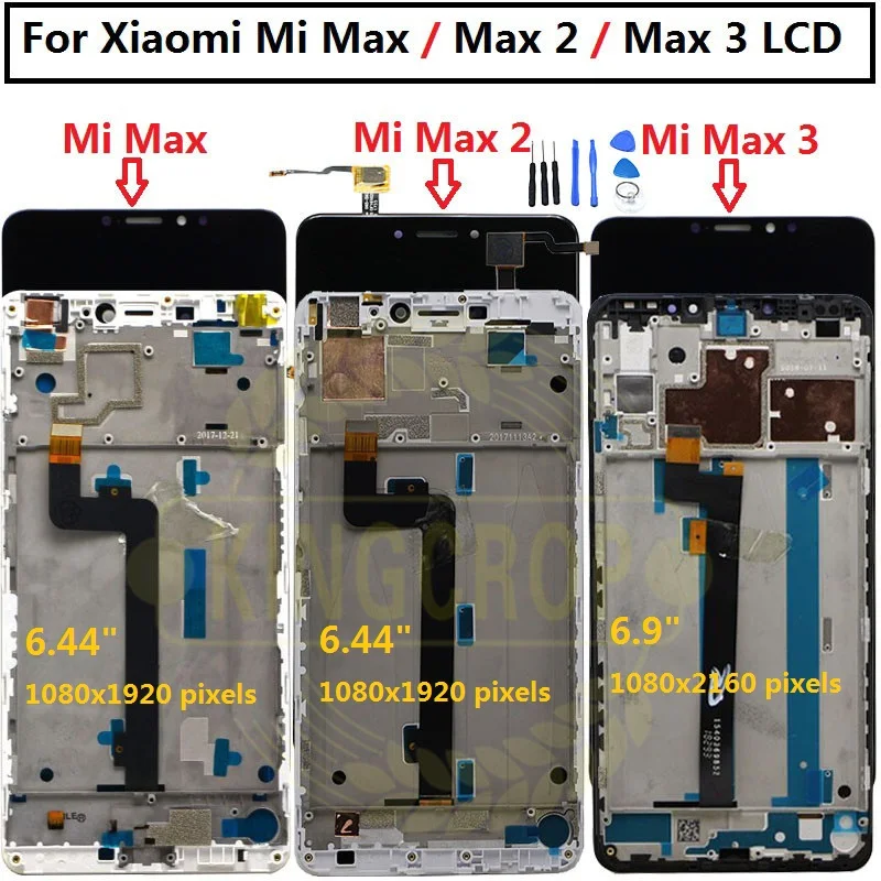 Xiaomi Mi Max lcd дисплей кодирующий преобразователь сенсорного экрана в сборе для Xiaomi Mi Max 2 lcd Max2 Max 3 замена экрана черный белый