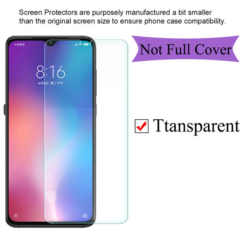 Protector de pantalla de cristal templado para Xiaomi Mi 9 SE, vidrio pr&eacute;mium endurecido para Xiaomi Mi 9 SE 9H, 2 uds.-2