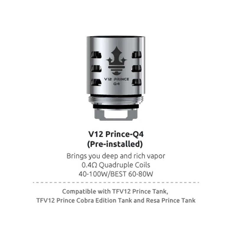 6 шт./лот SMOK TFV12 принц катушки V12 РБА Q4 M4 X6 T10 сетчатый ремешок Core Fit для танк