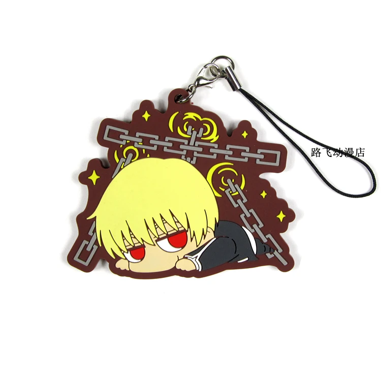 Fate/stay Night UBW Гильгамеш фигурку аниме модель резиновые мобильный телефон