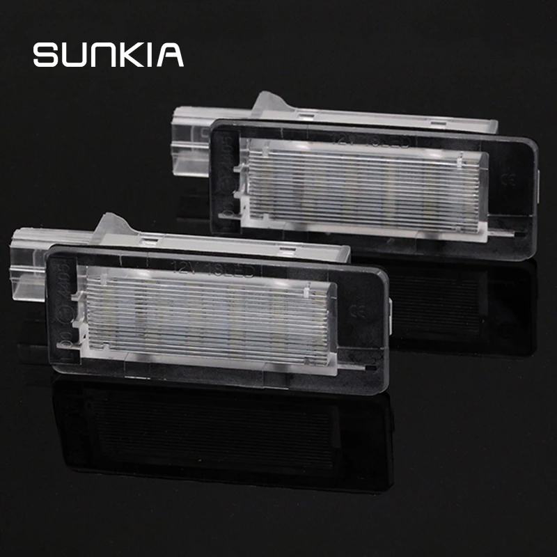 Автомобильные светодиодные лампы SUNKIA без ошибок для номерного знака освещение