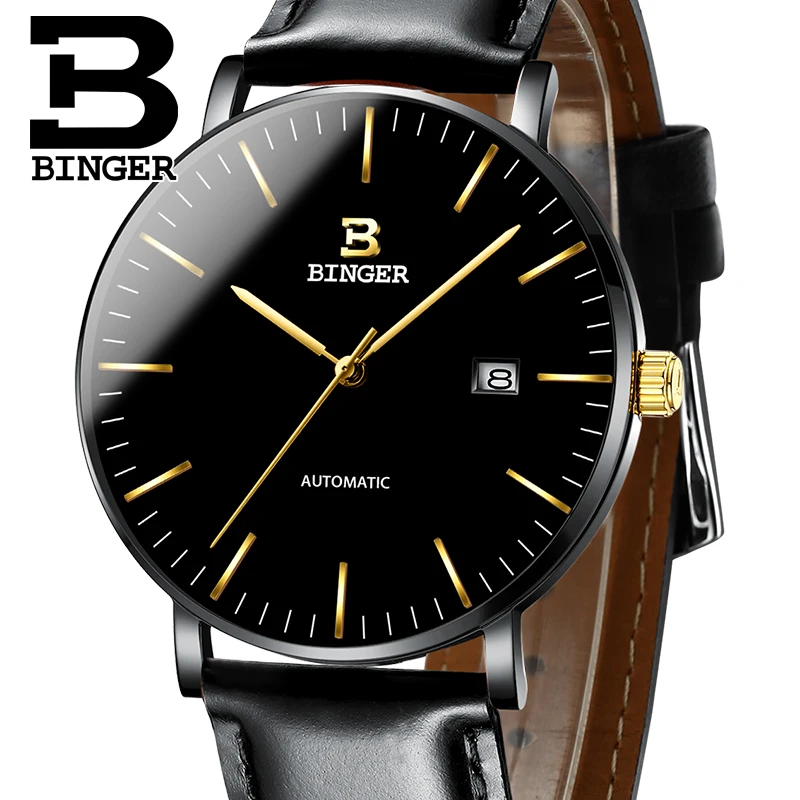 Switzerland BINGER мужские часы роскошные Брендовые Часы Sapphire Japan NH35A механические reloj hombre