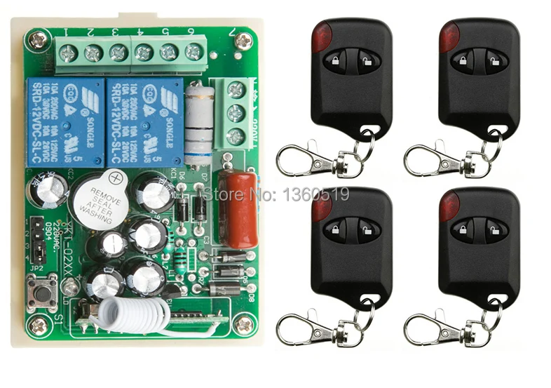 Беспроводной переключатель системы дистанционного управления teleswitch 2 канала AC220