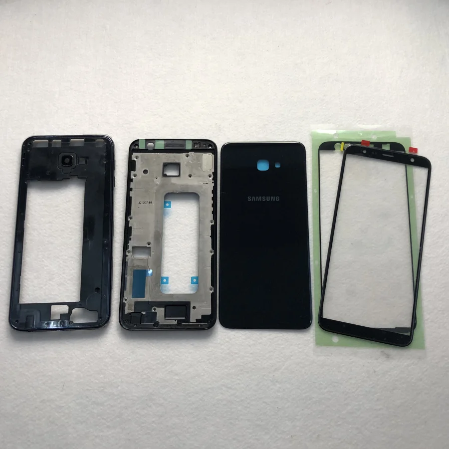 Для Samsung Galaxy J4 plus + 2018 J415 J415F ЖК-панель Крышка средняя рамка батарейный отсек полный