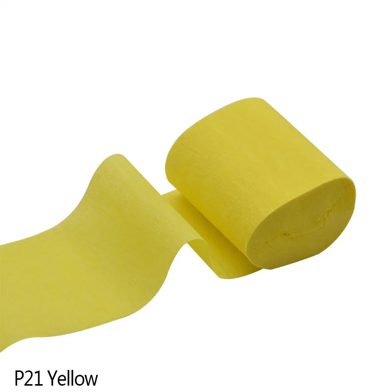 Yellow 32 фута 10 М длинные узкие ленты из крепированной бумаги DIY Бумажная гирлянда фотографии фоны для свадьбы День рождения Вечеринка Детский душ место украшения - Цвет: Yellow