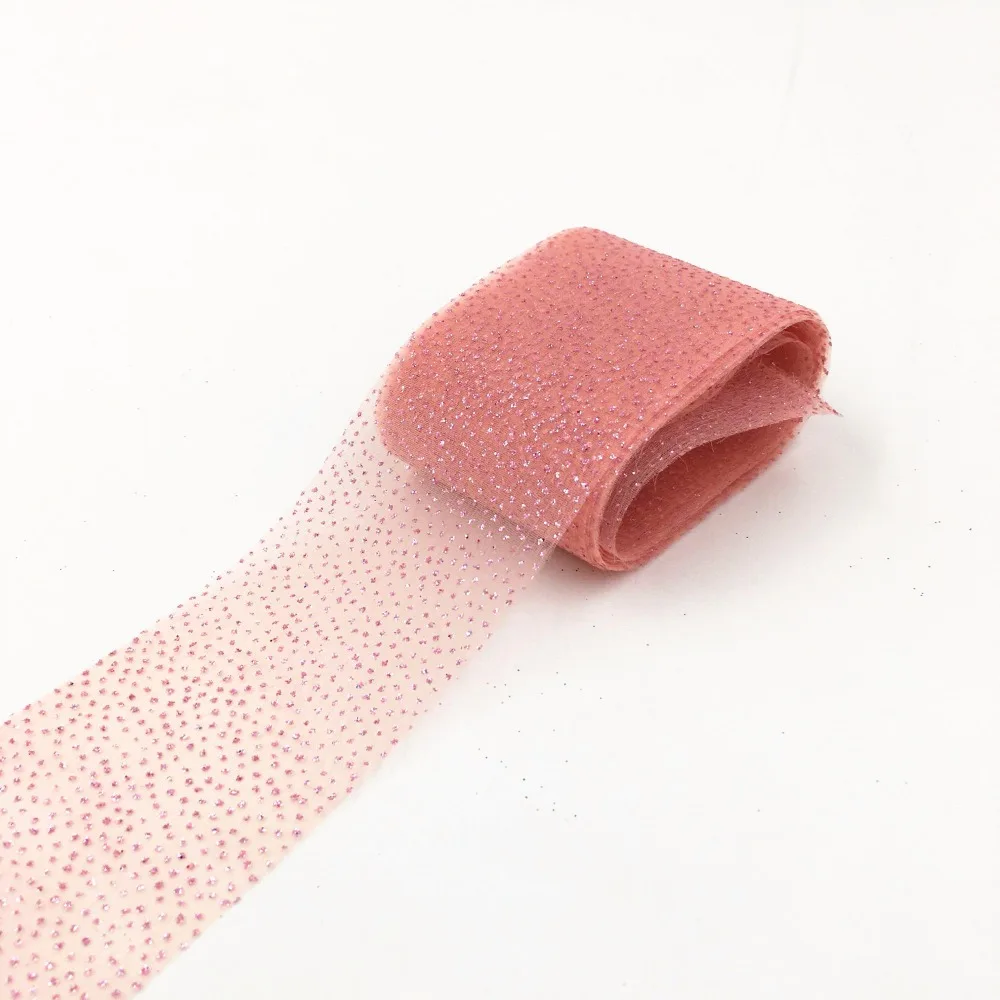 Блестящая сетчатая лента из органзы 2 дюйма 6 см 25 ярдов зажим для волос бант