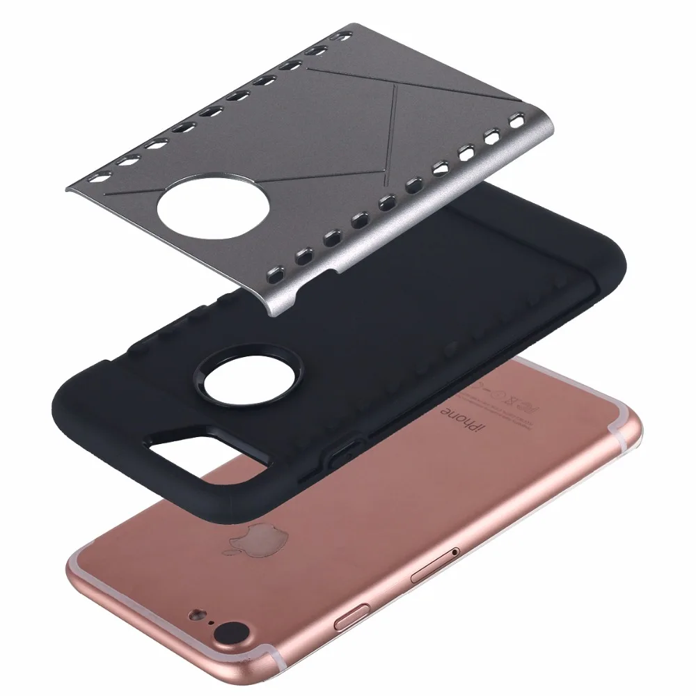 Slim Heavy Duty Phone Cases Hybrid Shockproof Silicone TPU Rugged Armor Hard Back Cover For iphone 7 7plus | Мобильные телефоны и