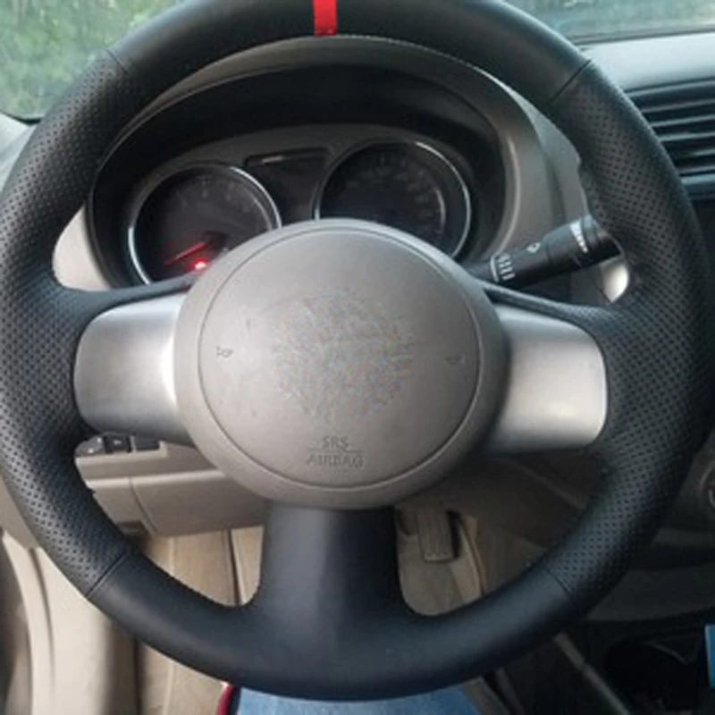 HuiER Ручное шитье яркий красный маркер для Nissan March Sunny Versa 2013 Almera автомобильный