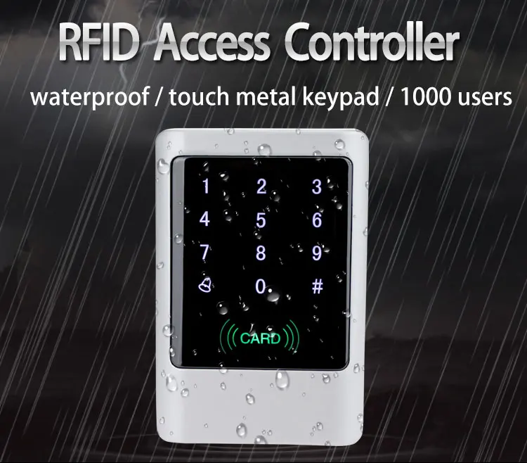 IP65 Водонепроницаемый Металл контроллер доступа RFID ЖК-дисплей 125 кГц/13,56 МГц MF Смарт RFID считыватель для двери Система контроля доступа