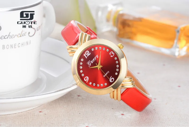 2017 Элитный бренд Для женщин наручные часы цвет: черный синий красного цвета