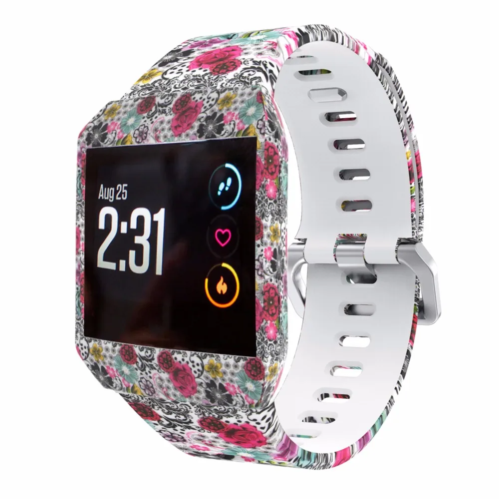 Bemorcabo для Fitbit ионический ремешок, мягкий силиконовый спортивный DIY Сменные аксессуары браслет ремешок с чехлом для Fitbit Ionic