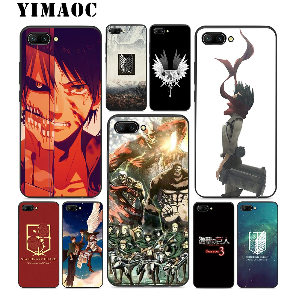 Силиконовый чехол YIMAOC Attack on Titan 3 сезона для huawei Honor mate 10 P20 P10 P9 P8 P Smart Y6 6A 7A 7X 7C Lite Pro
