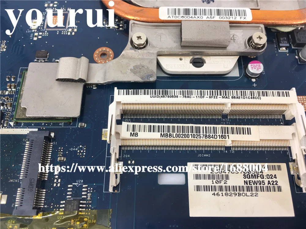 Материнская плата для ноутбука ACER материнская 5552G 5551G MBPTQ02001 NEW75 с радиатором и ЦП =