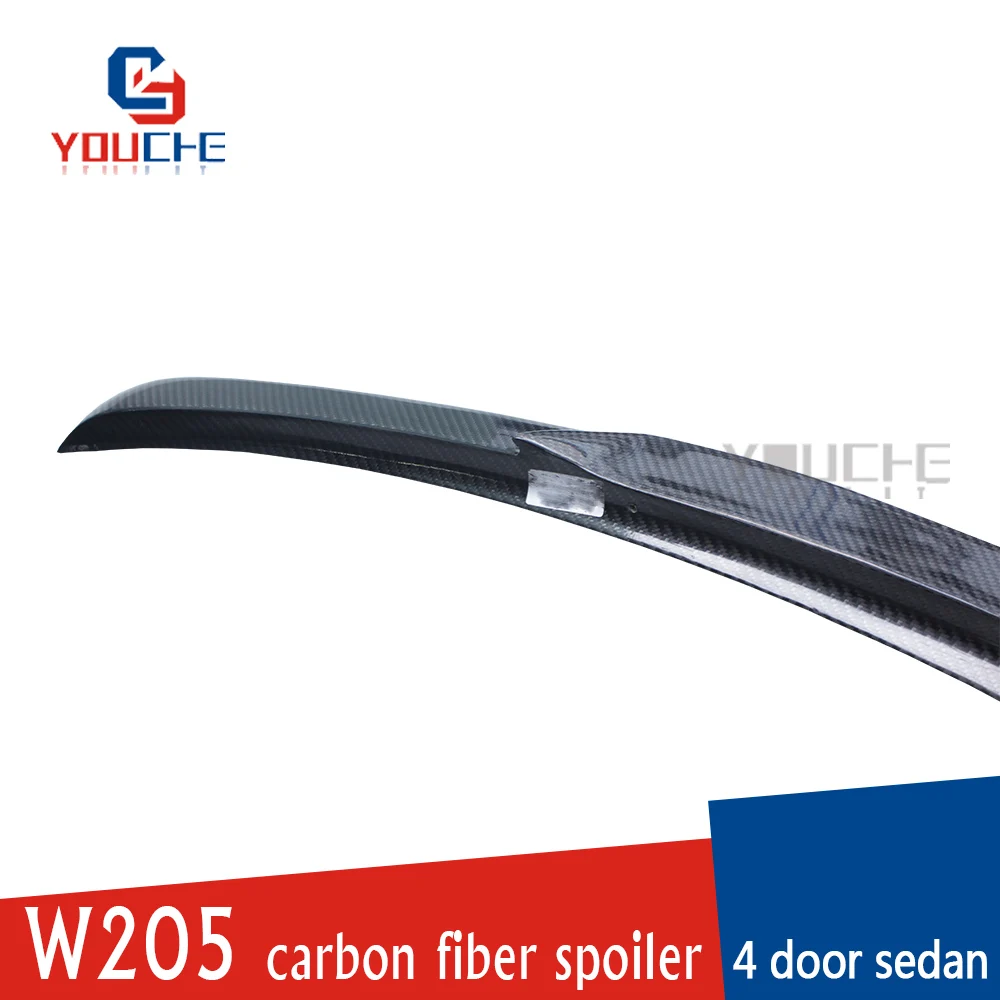 W205 задний спойлер для Mercedes C class W205 4-дверный седан C180 C200 C250 C300 C350+ углеродного волокна багажника спойлер