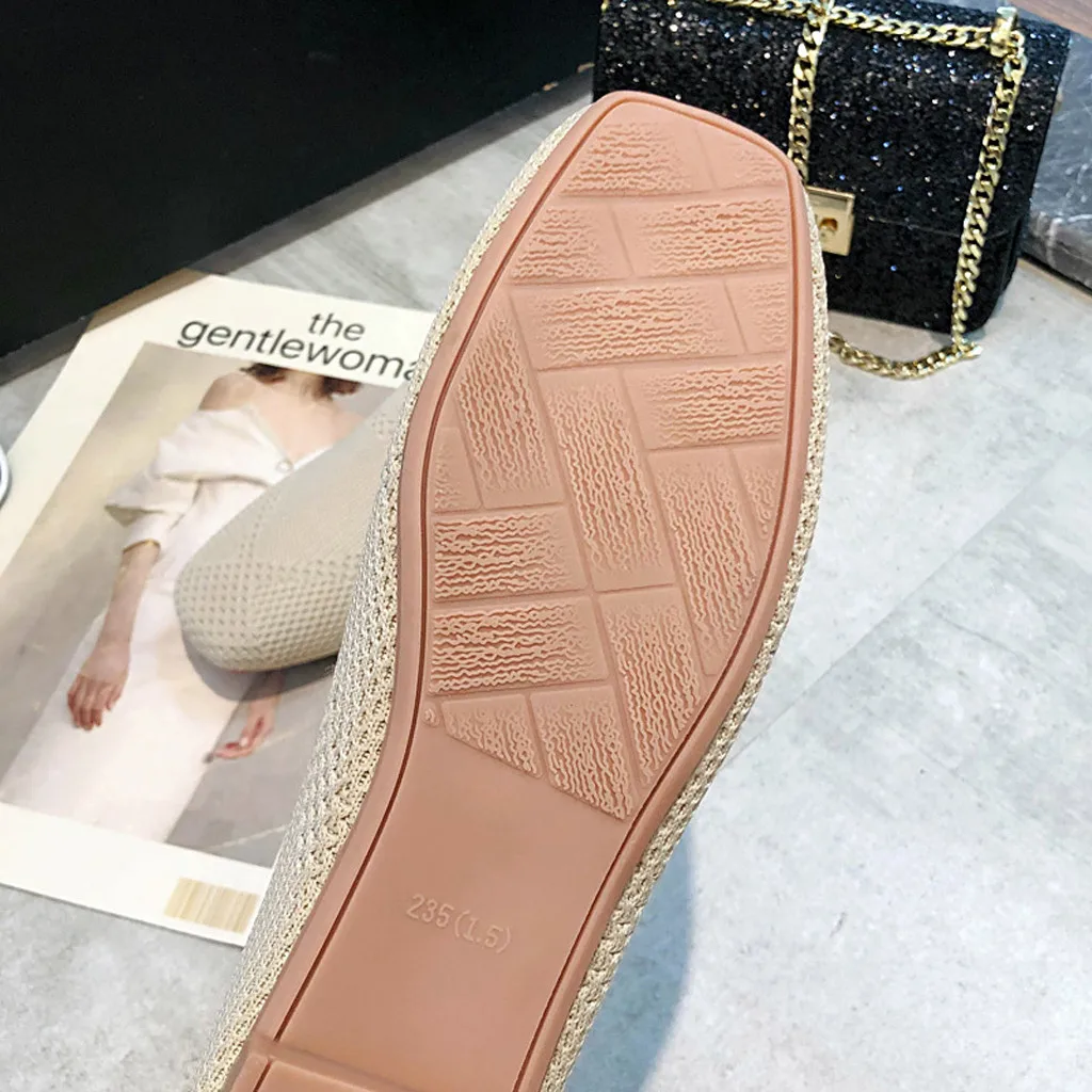 Женские лоферы; chaussures femme; обувь на платформе; дышащая тканая обувь на плоской подошве; женская обувь; Zapatos De Mujer; женская обувь с квадратным носком