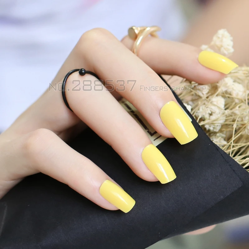 24 шт. новинка популярная прямоугольная секция яркие цвета сплошной цвет длинные