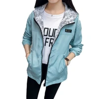 zipper short hoodie jacket two sided bomber student big size sexy print elastic force coat 2019 top autumnspring fashion blaze