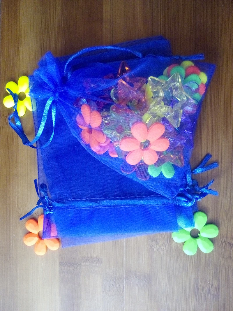 

25*35cm 50pcs Organza Bag Royal blue Drawstring bag jewelry packaging bags for tea/gift/food/candy small transparent Yarn bag