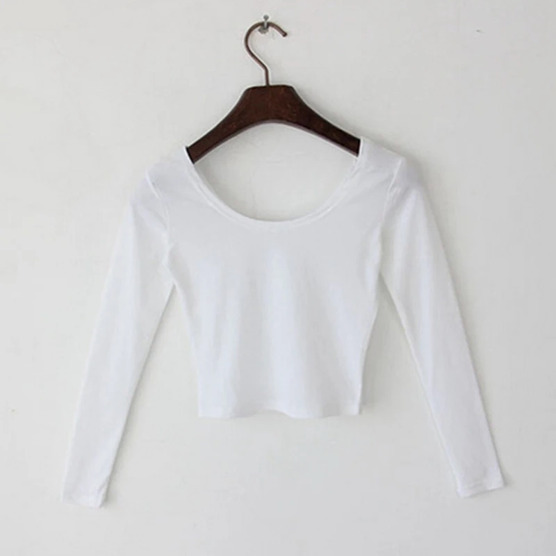 

Korean Style Long Sleeve Tshirt Women Cotton Summer T Shirt Underwear Tops Tee Shirt T-Shirt Clothes 2019 femme