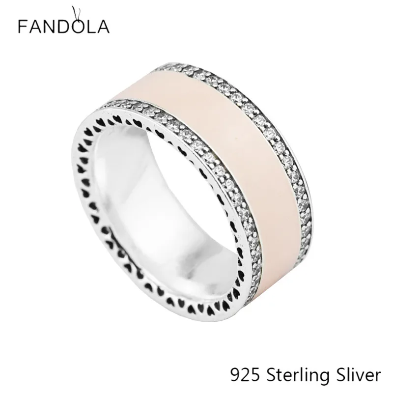 Женское кольцо из серебра 925 пробы с розовой эмалью|heart ring|heart silver ringheart ring |