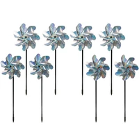 bird repeller pinwheels sparkly silver spinners good animal bird deterrant and garden decoration set of 8