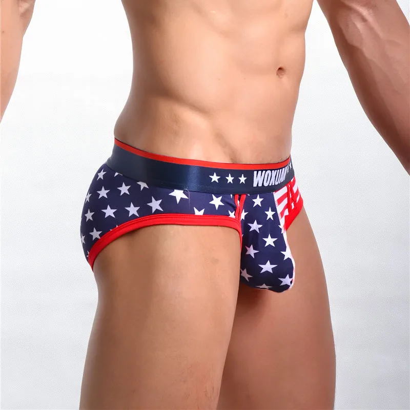 Sexy Men Underwear USA Flag Printed Mens Briefs Cotton Low Waist Underpants Male Fashion Hombres |