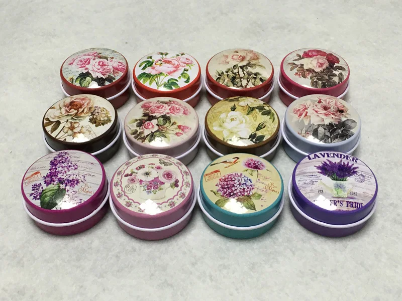 Коробки с лавандой 48 шт./лот жестяные коробки чистого цвета милая коробка
