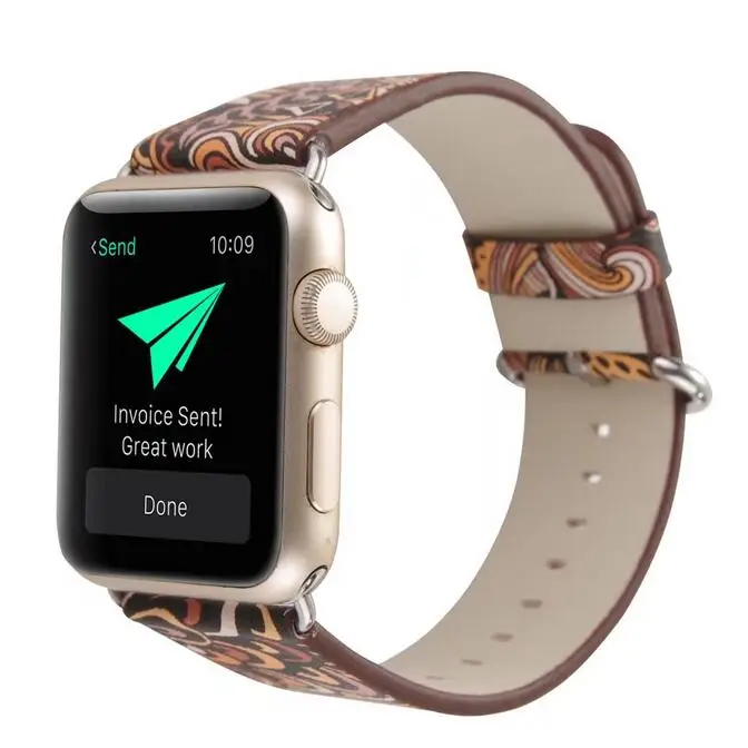 Национальный ремень для наручных часов iwatch, ремешок для наручных часов Apple Watch, версии кожаный ремешок 38/42 мм 40 мм 44 мм, версия 1/2/3/4/5