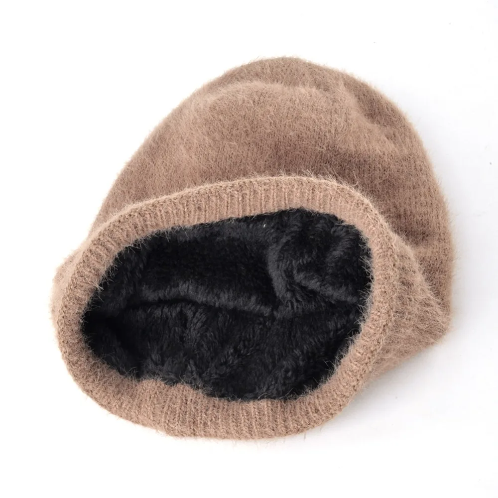 TQMSMY Unisex Bone knitted hats for men winter beanie plush fabric turban Cap men's skullies balaclava caps women warm hat gorro |