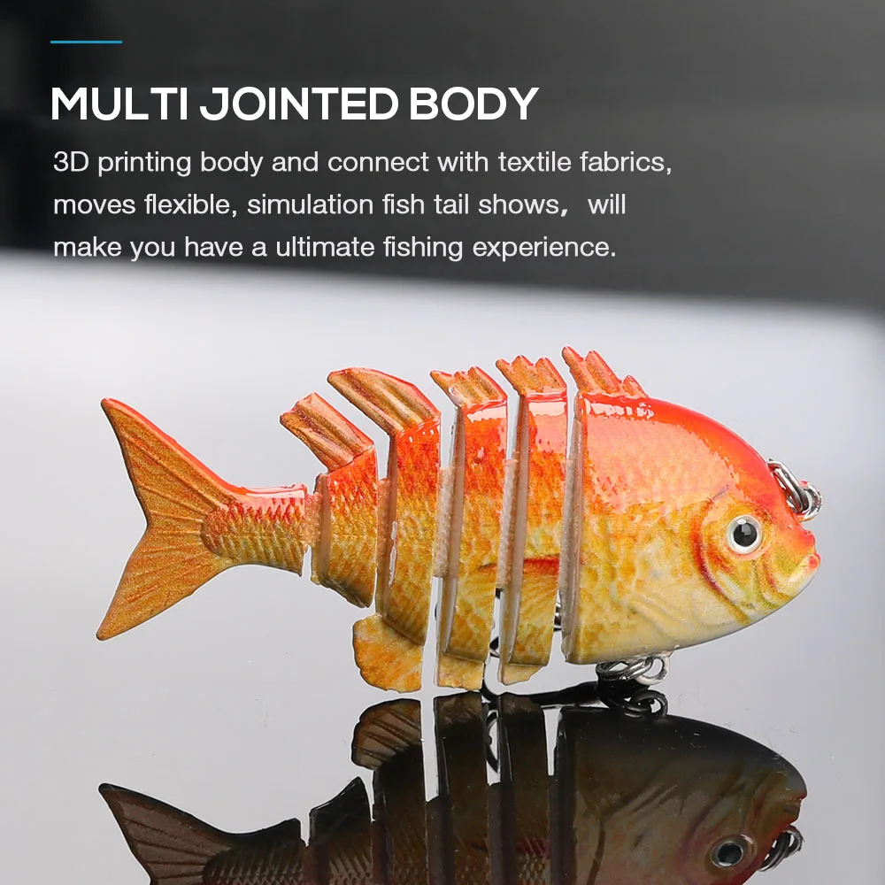 VTAVTA мини Рыболовная Приманка Topwater Crankbait 5 см 4g Мульти соединенная жесткая
