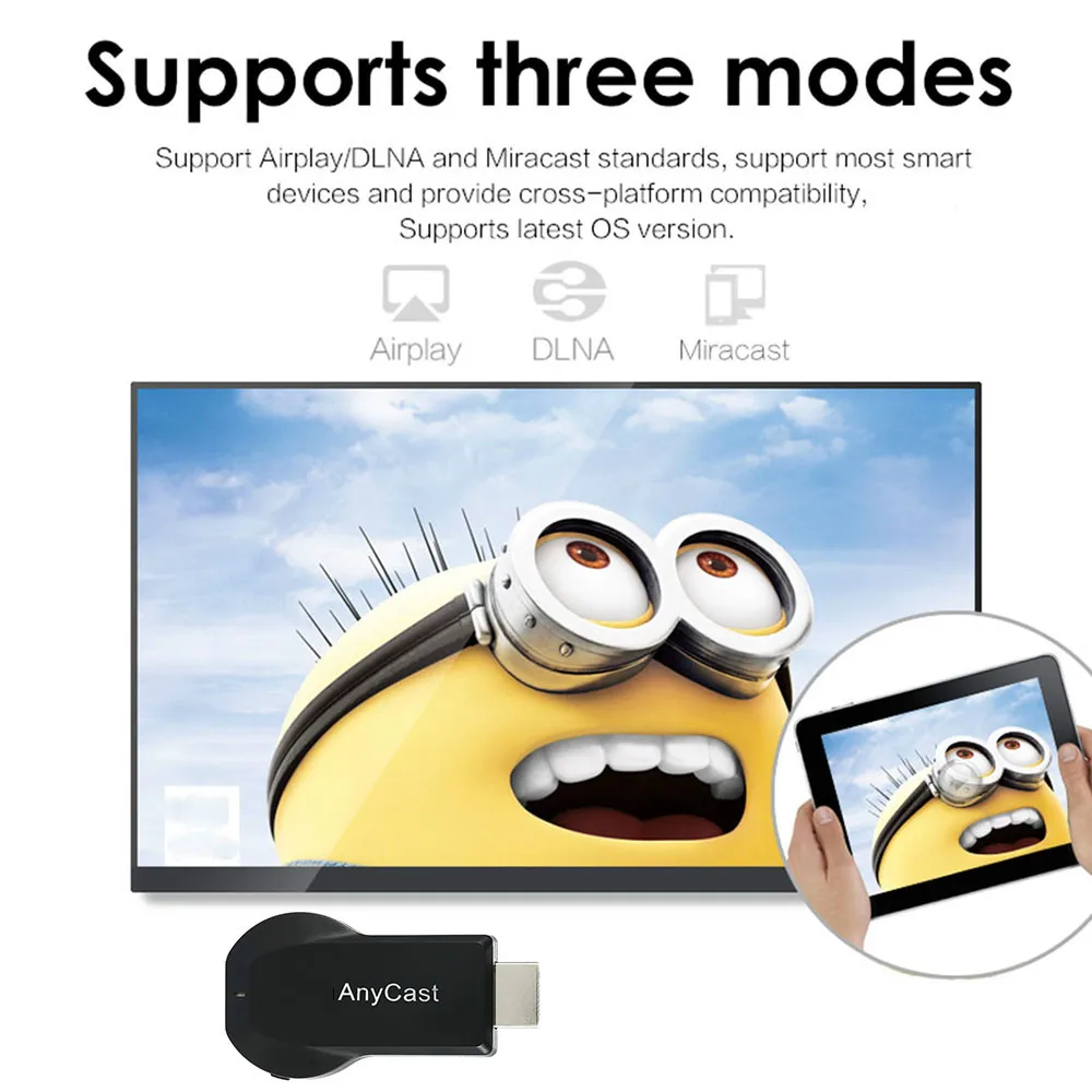 AnyCast M2 Plus Airplay Miracast DLNA 1080P WiFi дисплей ТВ адаптер видеостример для IOS Android|SmartTV-стики и
