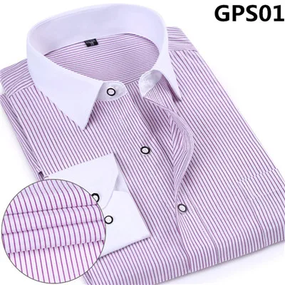 VISADA JAUNA, хит, однотонная мужская рубашка, Повседневная, Camisa de Manga Comprida, приталенная рубашка, деловая, Camisa Masculina Fino, 5XL, N5824 - Цвет: GPS01