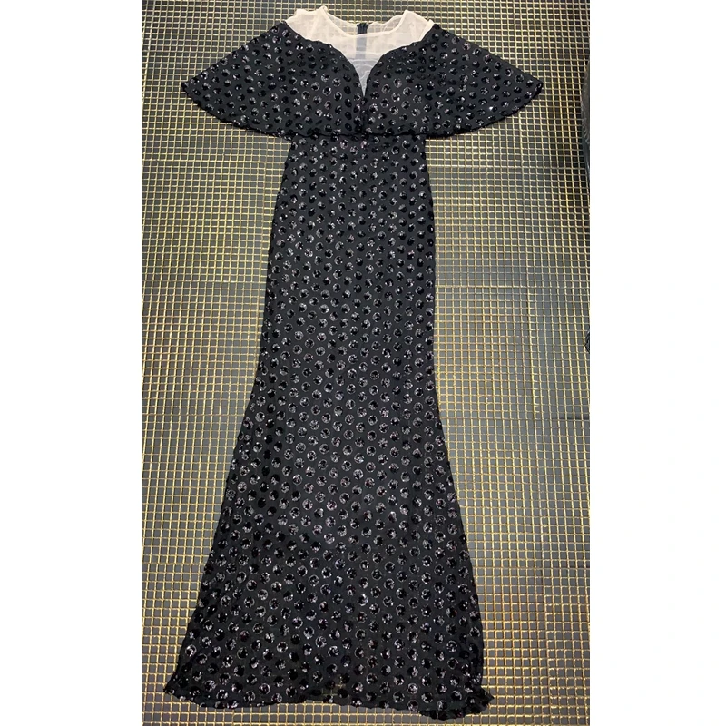 Последняя мода шоу Горячая продажа знаменитостей женщин черное блестящее