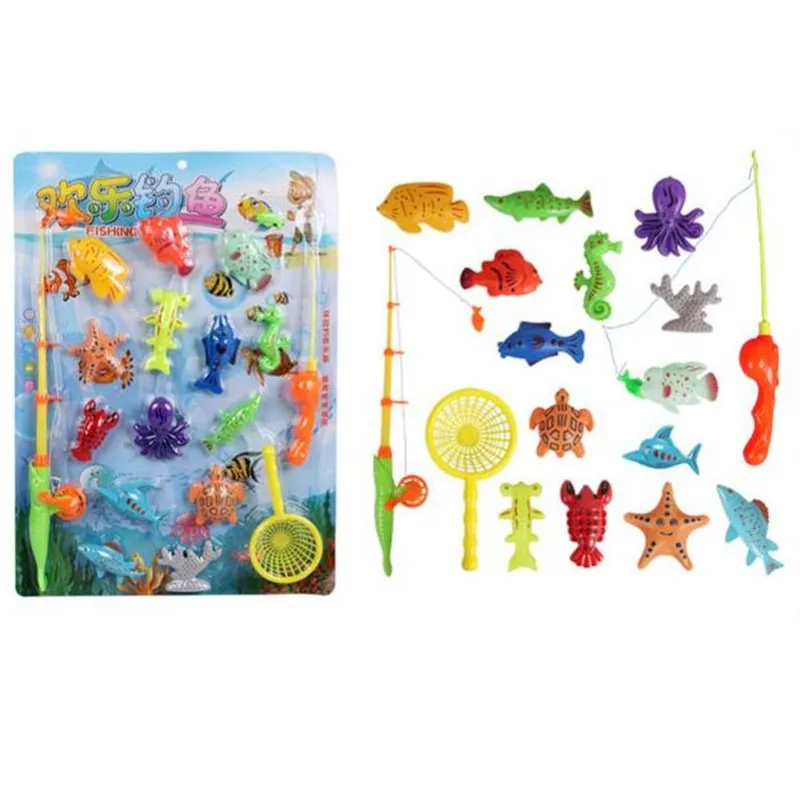 20 шт./лот магнитная рыболовная игрушка набор для детей детская модель игры