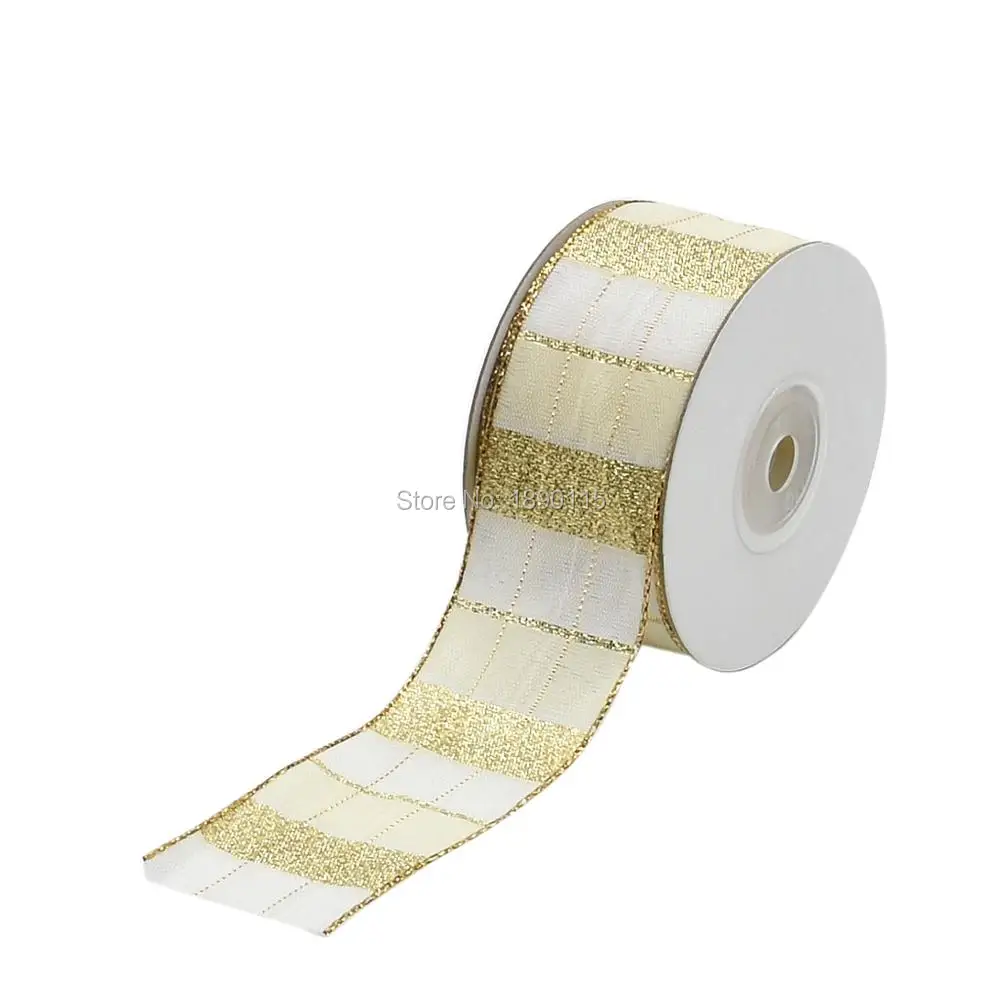 10 ярдов/рулон Проводная шотландская клетка лента 1 5 &quotдля подарочная упаковка