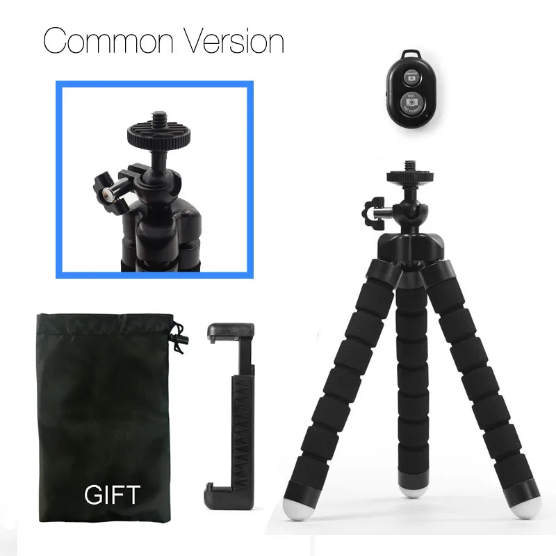 DUSZAKE гибкий мини-штатив Gorillapod для телефона, штатив, подставка, мини-штатив для телефона iPhone, Xiaomi, аксессуары для камеры телефона - Цвет: Kit 3 Black