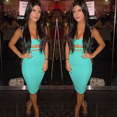 New Sexy Dress Club Wear 2016 Women Vestidos Summer Sleeveless Bodycon Cotton White Black Midi Pencil Bandage Party | Женская одежда