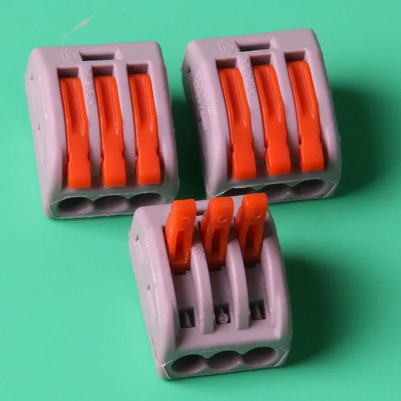 Мини Быстрый провод разъемы универсальный компактный 3 контактный разъем push in