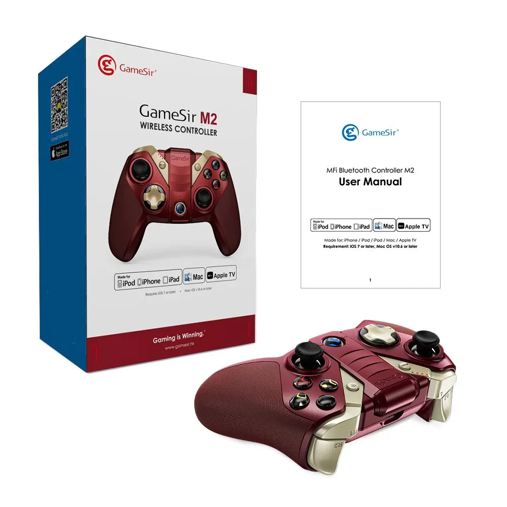 GameSir M2 MFi Bluetooth Красный игровой контроллер беспроводной геймпад без хлопот для