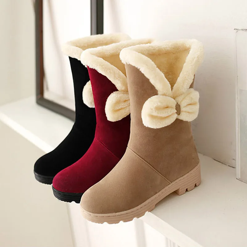 

Children Shoes Girls Boots Autumn winter 2017 New Big Kids Snow Boots Warm Child Plush Princess Shoes Baby Cotton Boots KS267