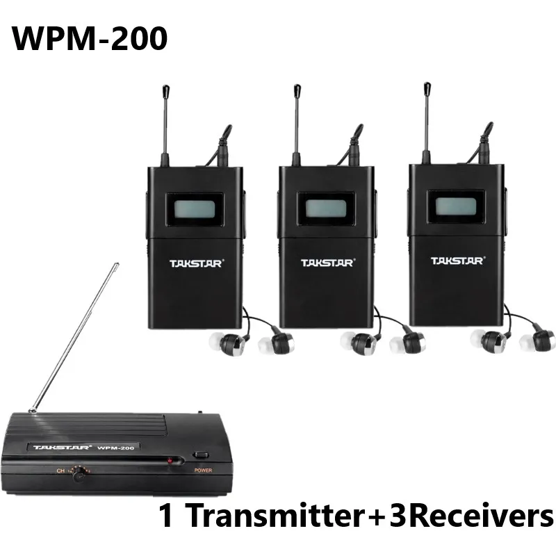 Takstar WPM-200/WPM200 беспроводной монитор системы для записи студийного мониторинга/на сцене мониторинга 1 передатчик+ 3 приемника