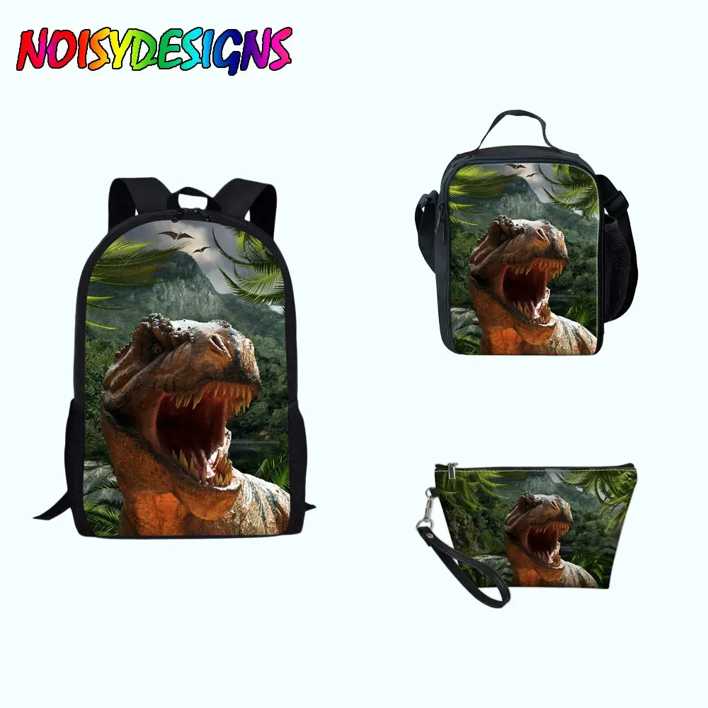 3 шт. школьный рюкзак с принтом динозавра для мальчиков | Багаж и сумки