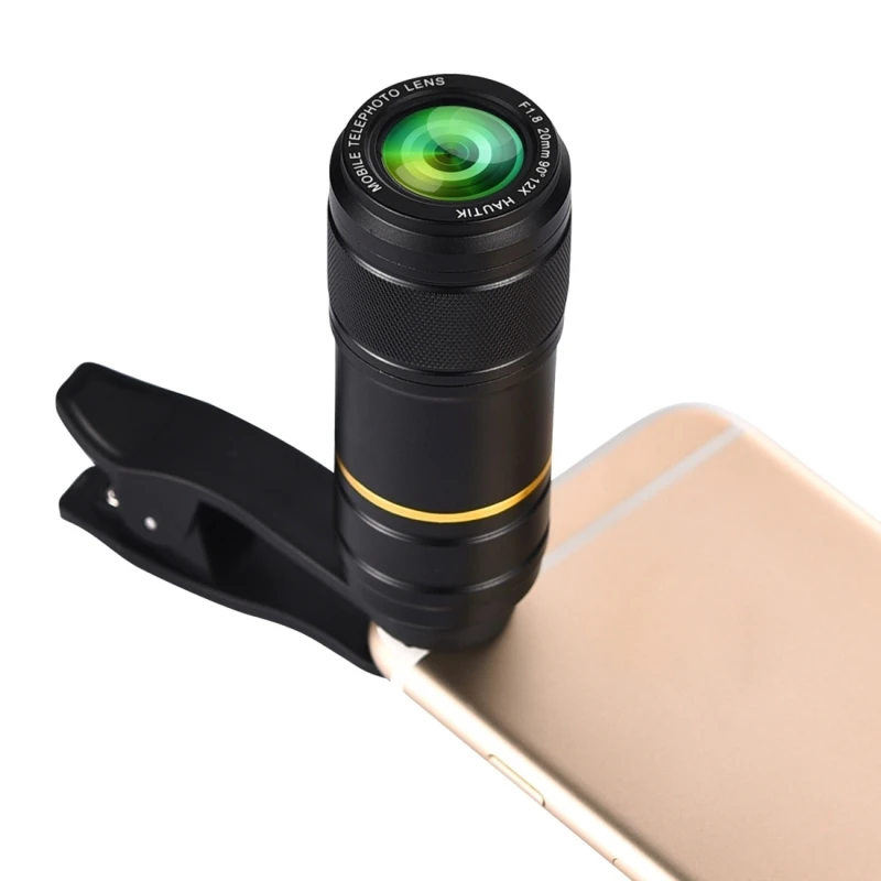 Универсальный зажим для объектива телефона 12x20 мм F1.8 iPhone Samsung iPad Sony HTC смартфонов